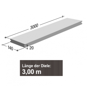 Massiv Dielen Komplett Set - 3m Dielen -