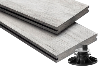 Massivdiele Antik Komplett Set PLUS - Hellgrau