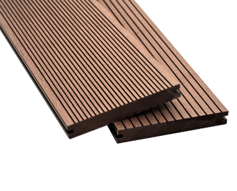 Massiv Diele (dunkelbraun) - beidseitig - 20x140 mm