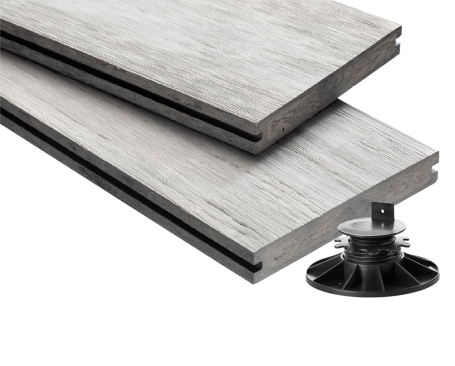 Massivdiele Antik Komplett Set PLUS - Hellgrau